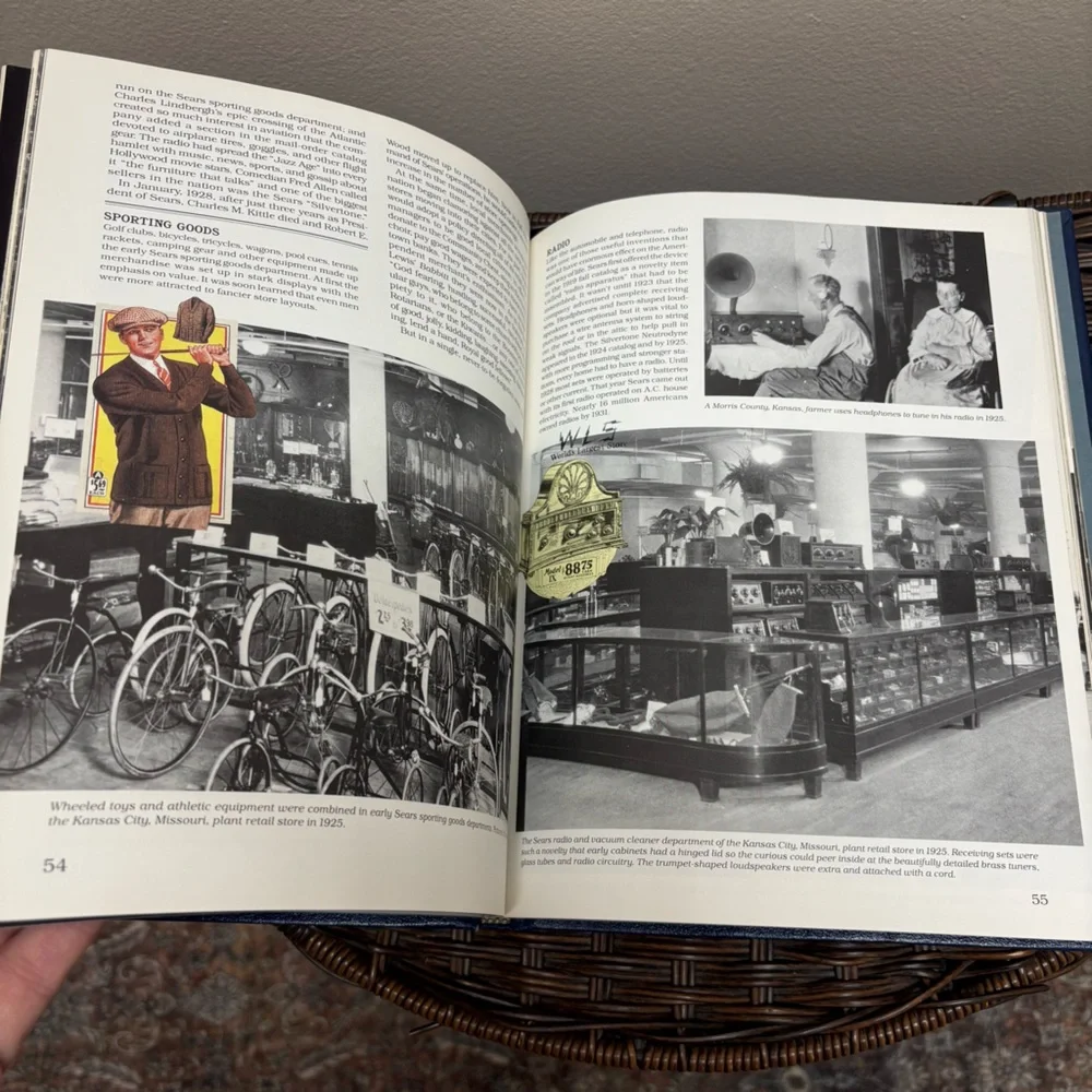 Sears Roebuck 100th Anniversary Leather-Look Book - Navy & Gold